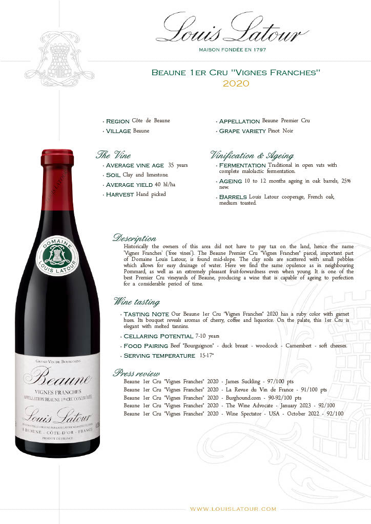 Louis Latour Bourgogne Rouge Cuvee Latour 750ml - Luekens Wine